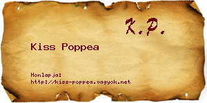 Kiss Poppea névjegykártya